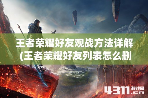 王者荣耀好友观战方法详解 (王者荣耀好友列表怎么删除好友)