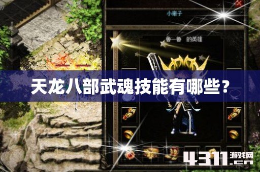 天龙八部武魂技能有哪些？
